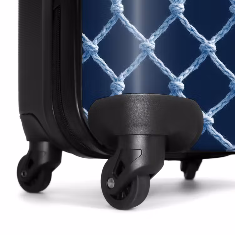 Suitcase - Fishing Net - Rope - Pattern - Navy Blue — 6