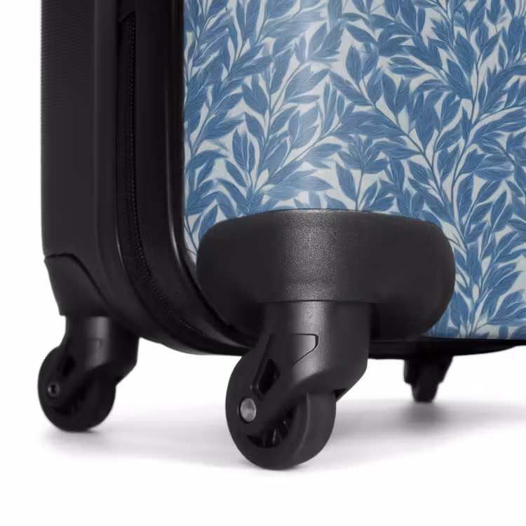 Suitcase - Leaves - Classic - Pattern - Dark Blue - Vintage — 6