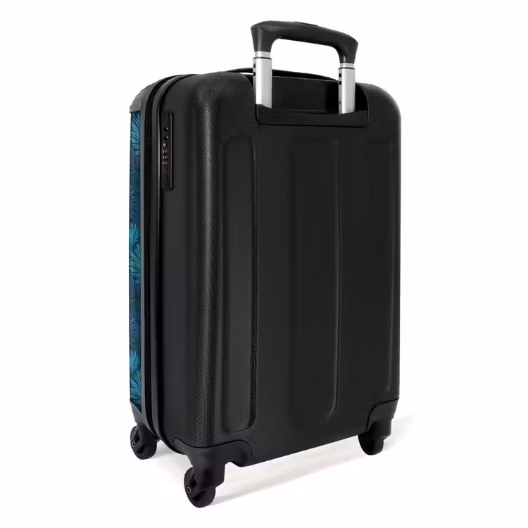Suitcase - Leaves - Relief - Pattern - Ocean Blue - Modern — 2