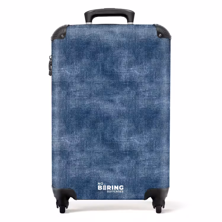 Suitcase - Linen - Texture - Pattern - Denim - Rustic — 1