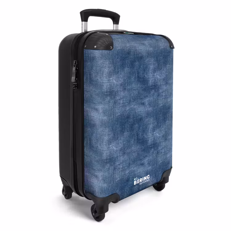Suitcase - Linen - Texture - Pattern - Denim - Rustic — 4