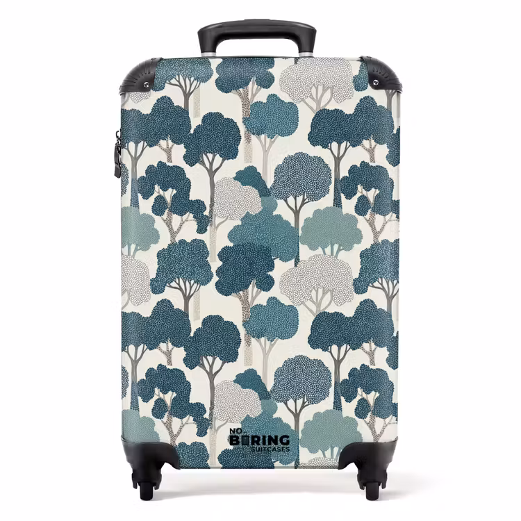 Suitcase - Modern - Trees - Forest - Pattern - Blue — 1