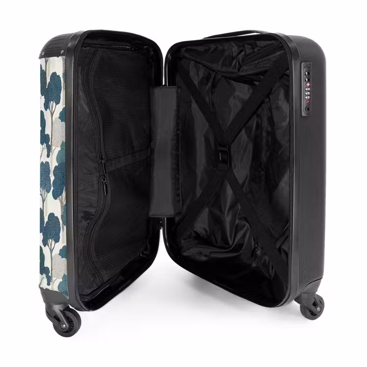 Suitcase - Modern - Trees - Forest - Pattern - Blue — 3
