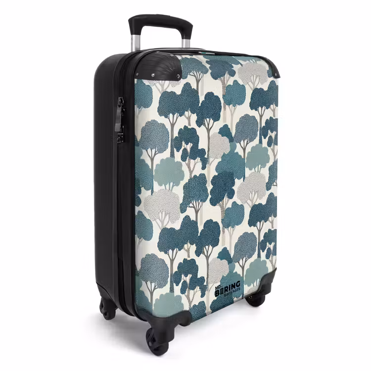 Suitcase - Modern - Trees - Forest - Pattern - Blue — 4