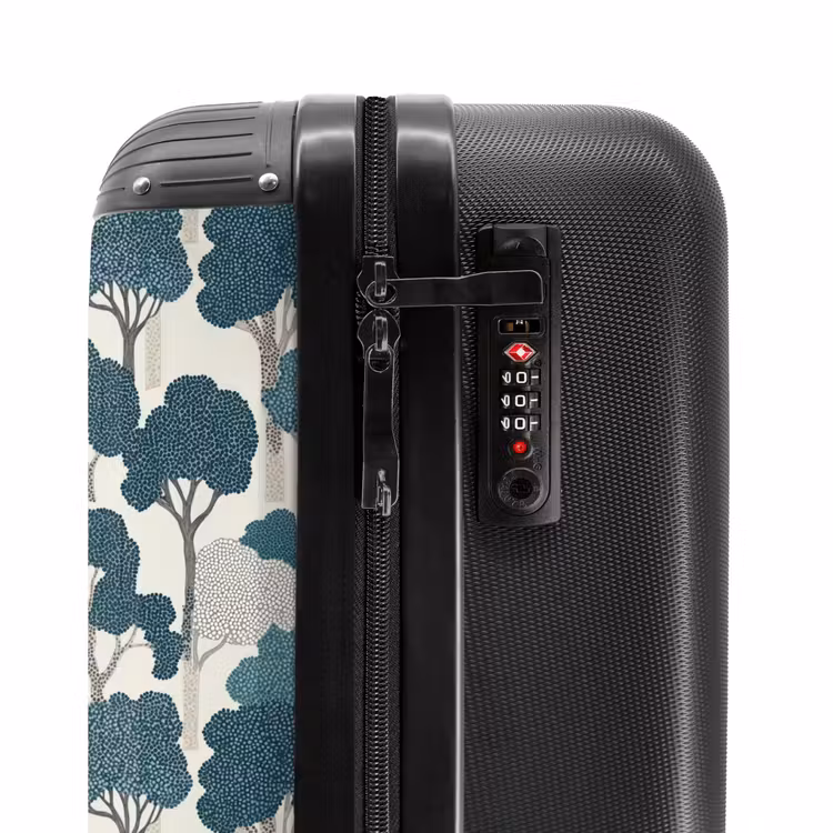 Suitcase - Modern - Trees - Forest - Pattern - Blue — 5