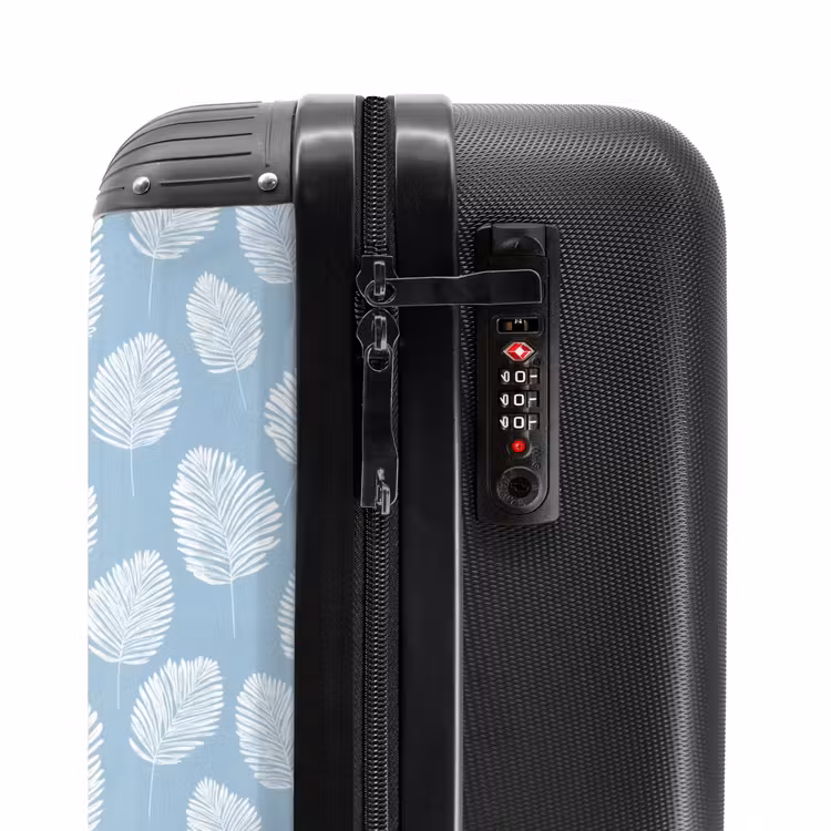Suitcase - Palm Leaves - Seamless - Pattern - Pastel Blue — 5