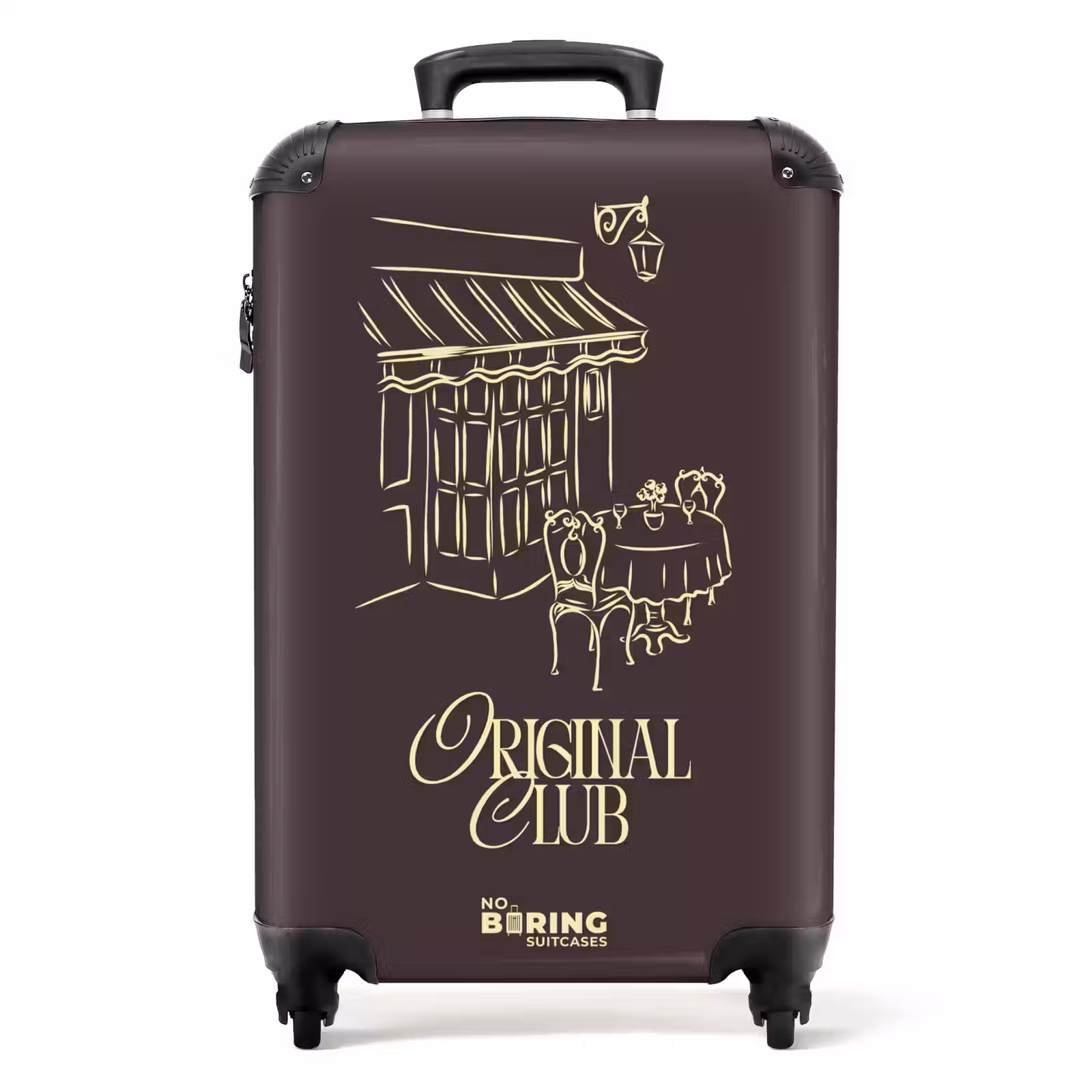 Suitcase - Brown - Yellow - Café — 1