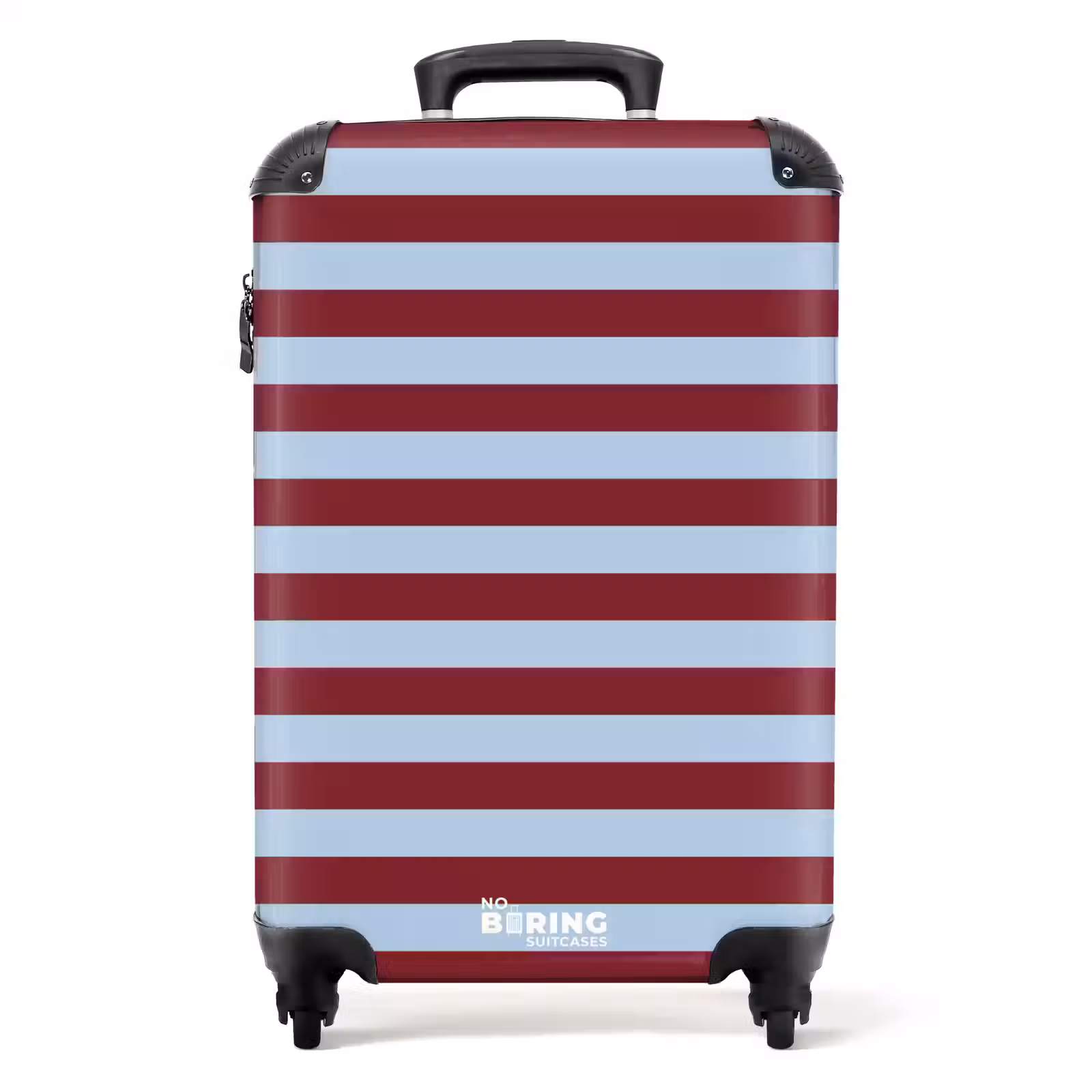 Suitcase - Red - Blue - Horizontal Stripes — 1