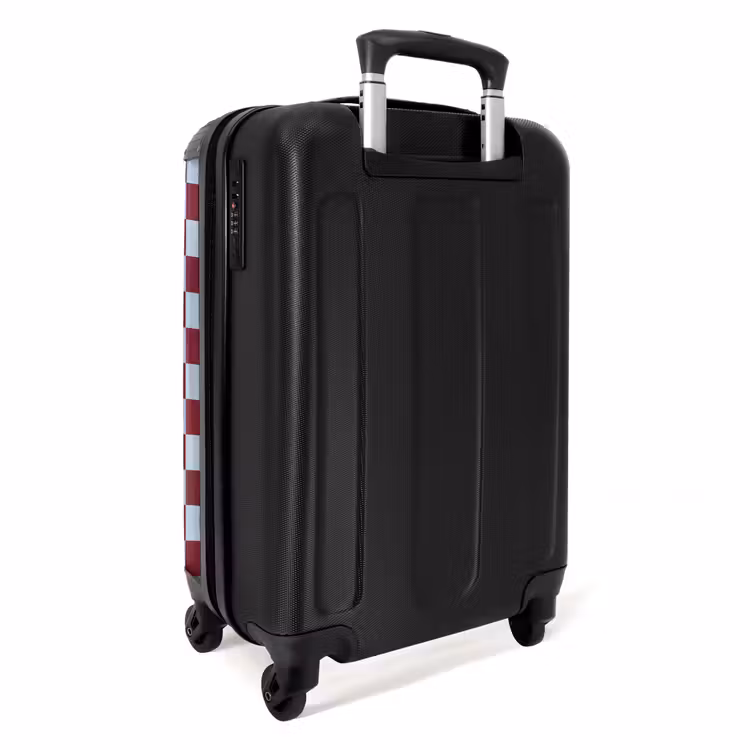 Suitcase - Blue - Red - Checkered Pattern — 2