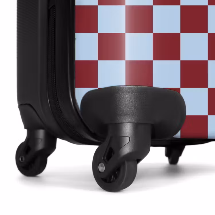 Suitcase - Blue - Red - Checkered Pattern — 6