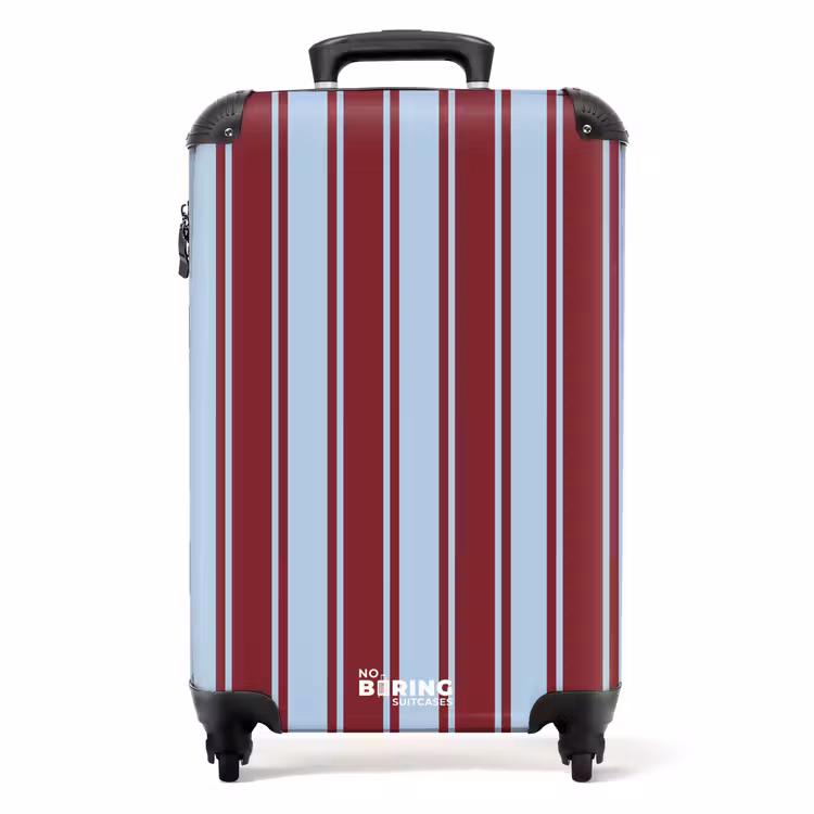 Suitcase - Blue - Red - Vertical stripes — 1