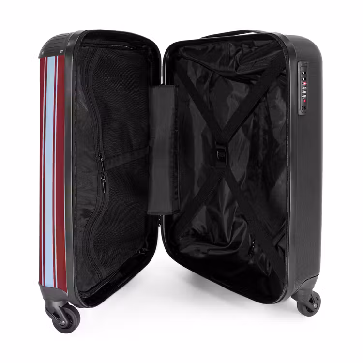 Suitcase - Blue - Red - Vertical stripes — 3