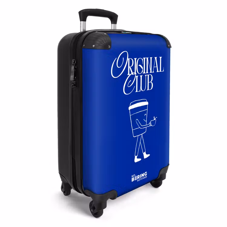 Suitcase - Blue - White - Coffee — 4