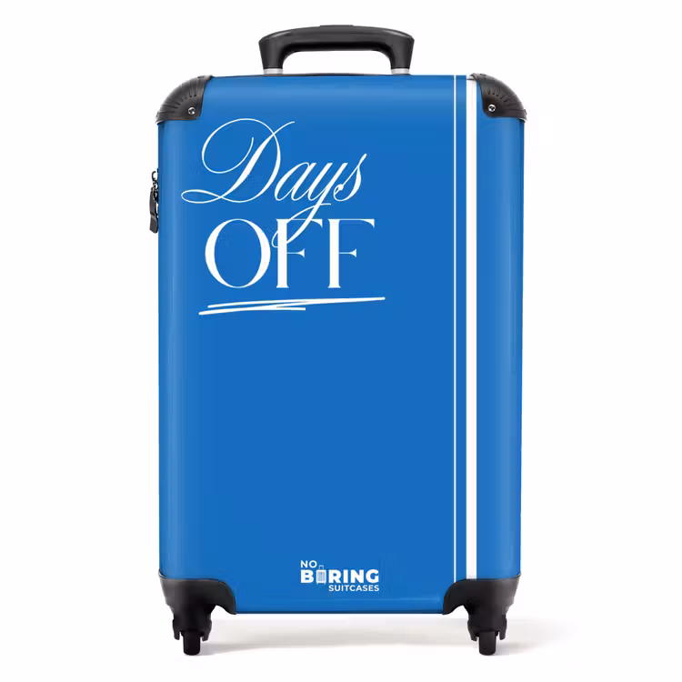 Suitcase - Blue - White - Days Off — 1