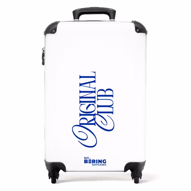 Suitcase - Blue - White - Minimalist — 1