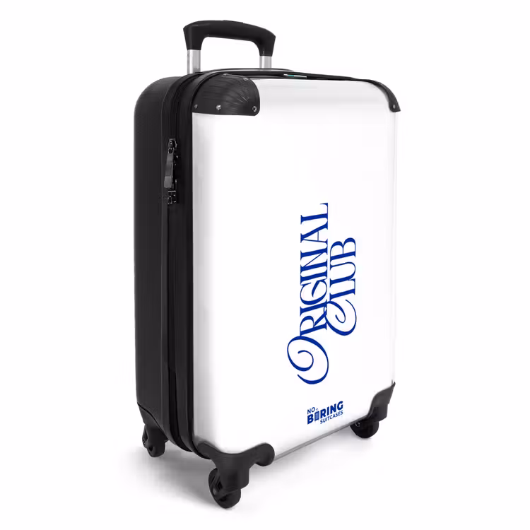 Suitcase - Blue - White - Minimalist — 4