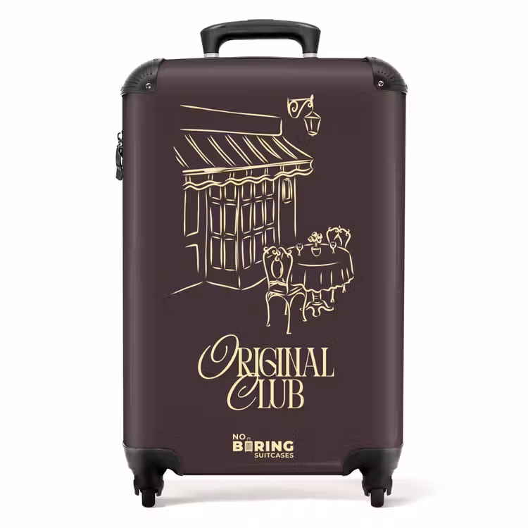 Suitcase - Brown - Yellow - Café — 1