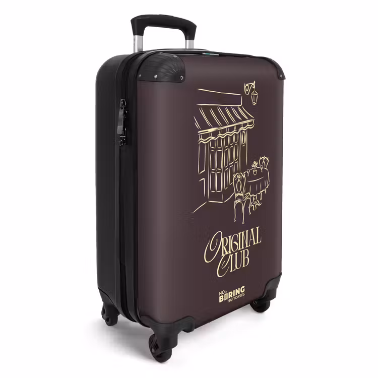 Suitcase - Brown - Yellow - Café — 4