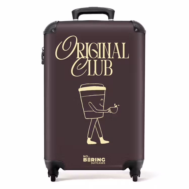 Suitcase - Brown - Yellow - Coffee — 1
