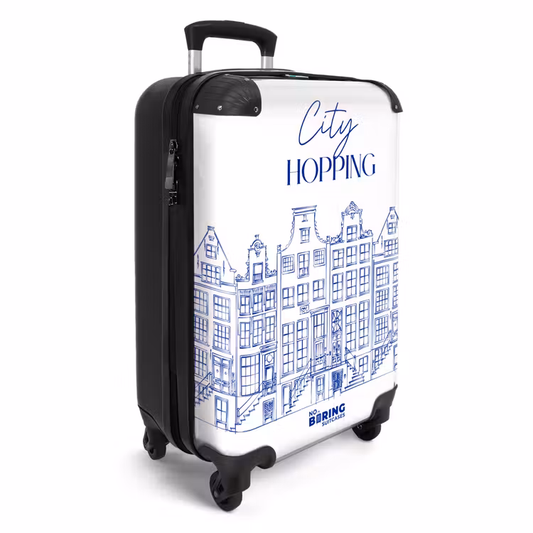 Suitcase - Canal-side House - Blue - White — 4