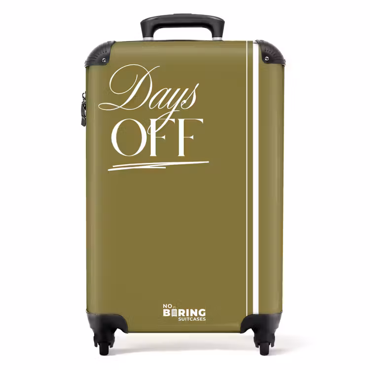 Suitcase - Green - White - Days Off — 1