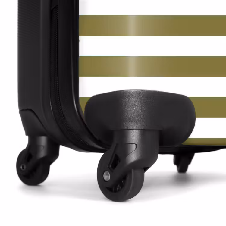 Suitcase - Horizontal Stripes - White - Green — 6