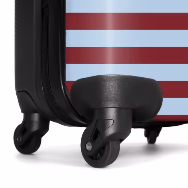 Suitcase - Red - Blue - Horizontal Stripes — 6