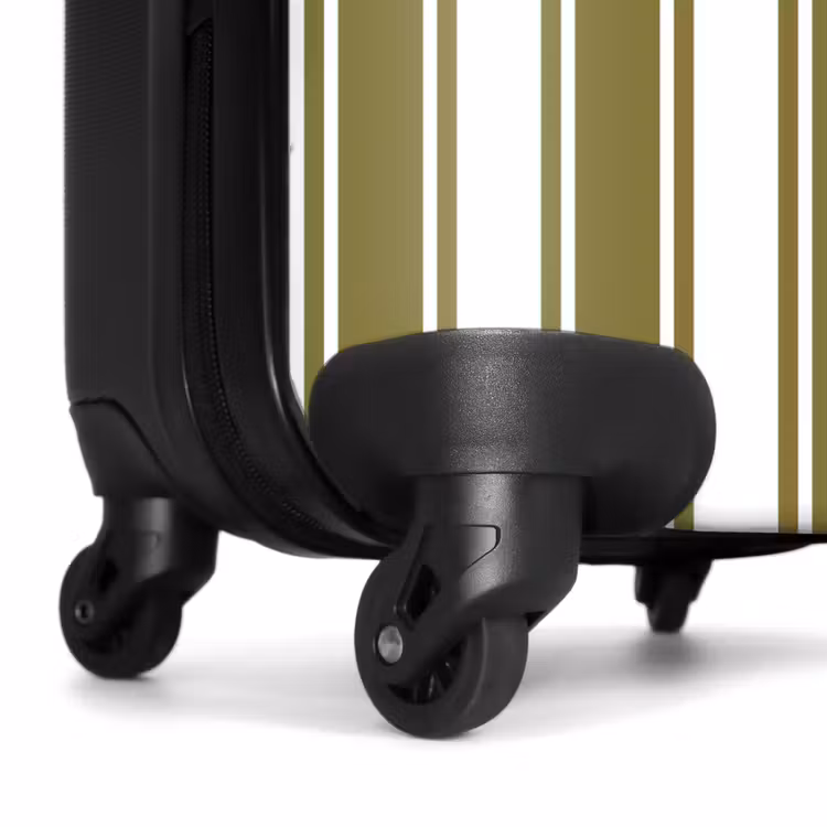 Suitcase - Vertical Stripes - Green - White — 6