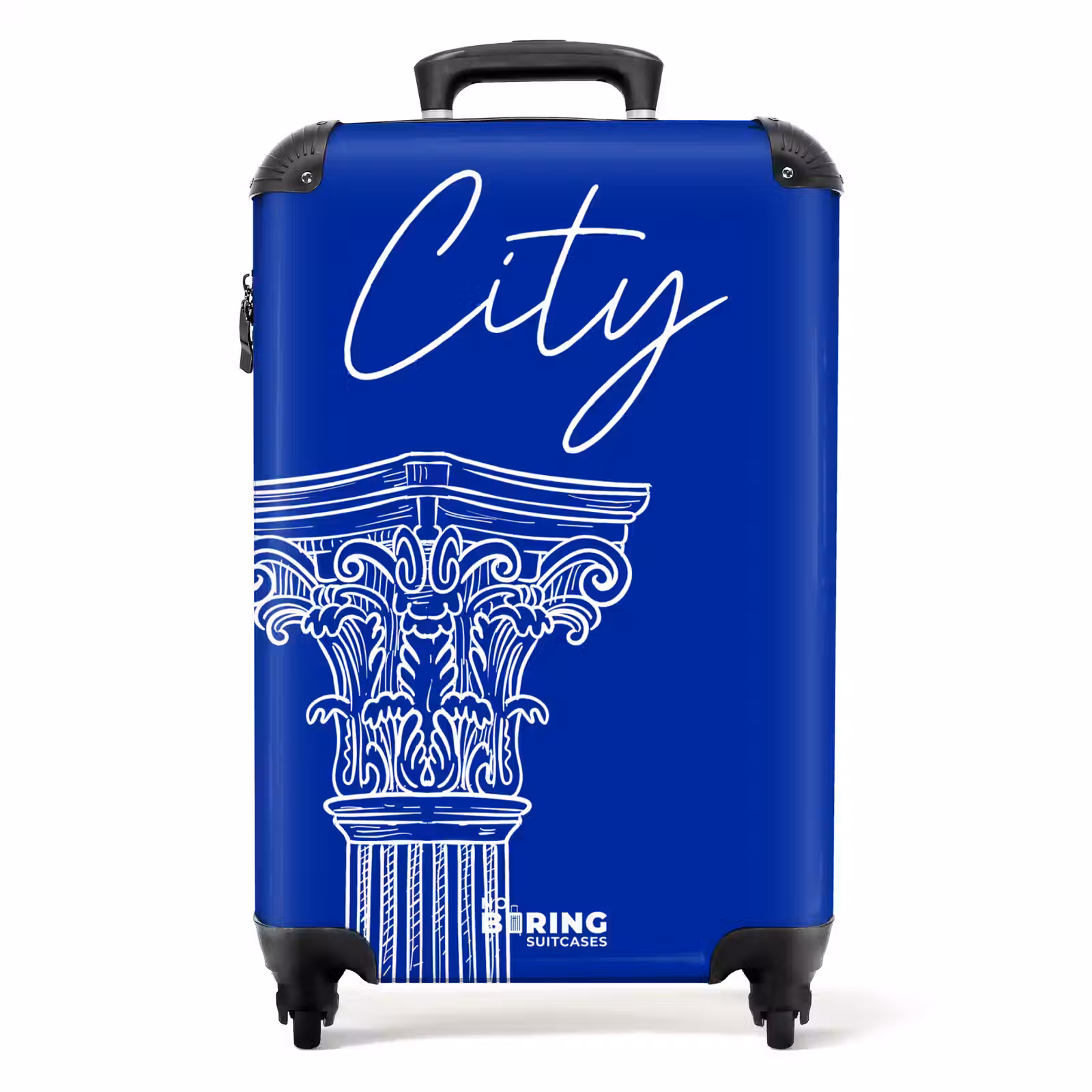 Suitcase - Blue - White - Classic - Architecture — 1