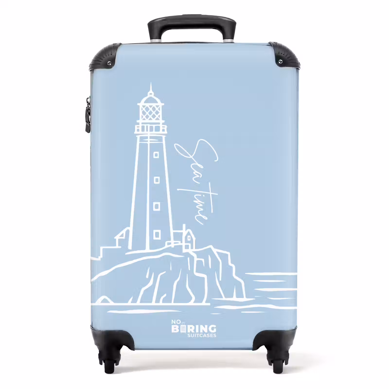 Suitcase - Lighthouse - Blue - Sea - White — 1