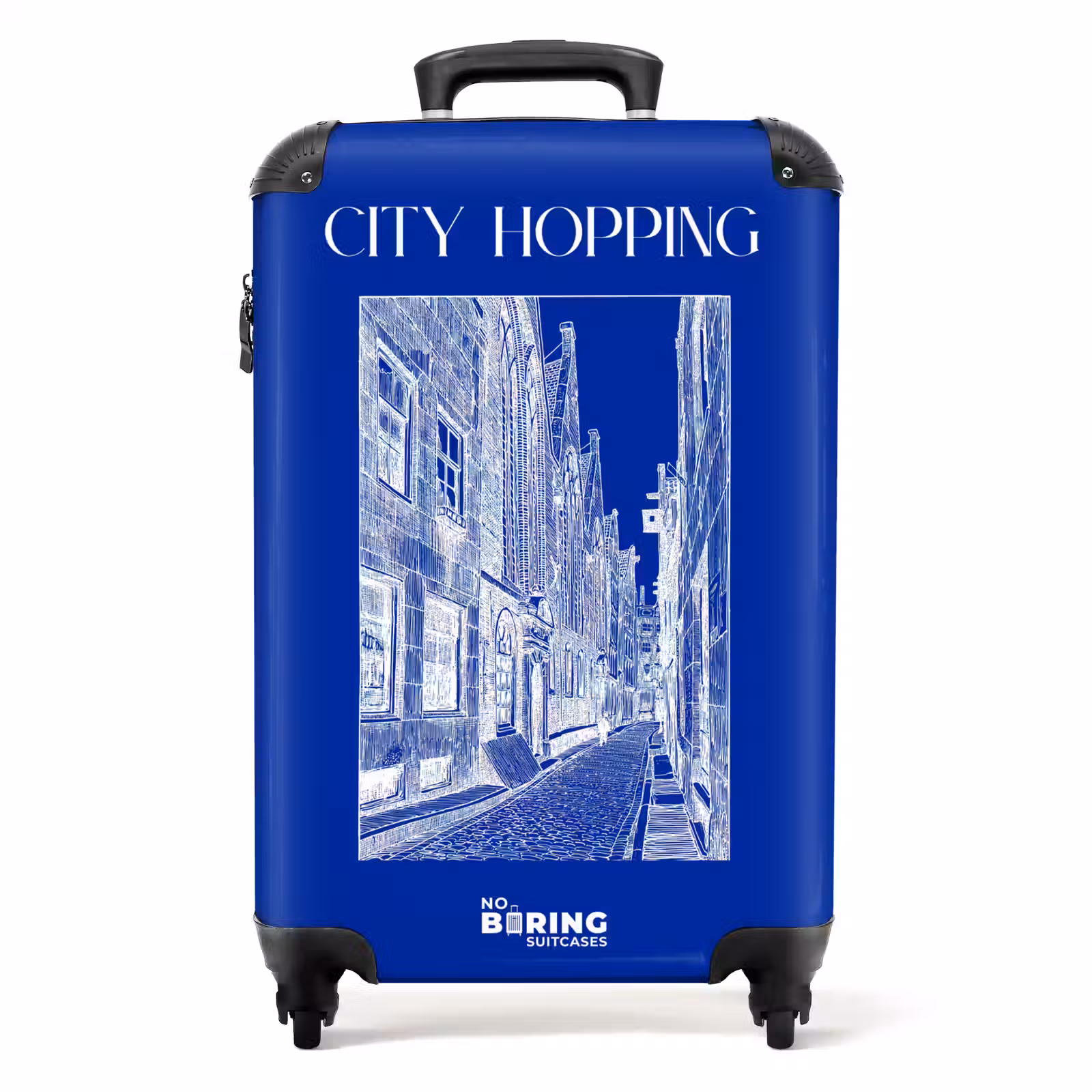 Suitcase - Streets - Blue - White — 1