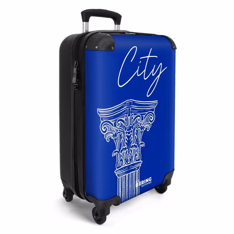 Suitcase - Blue - White - Classic - Architecture — 4