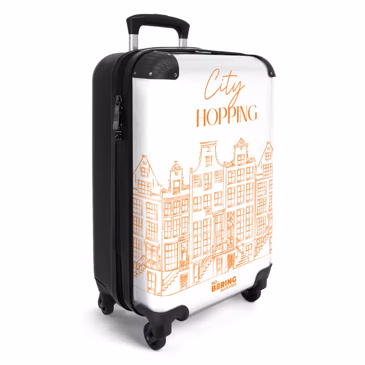 Suitcase - Canal-Side Houses - Orange - White — 4