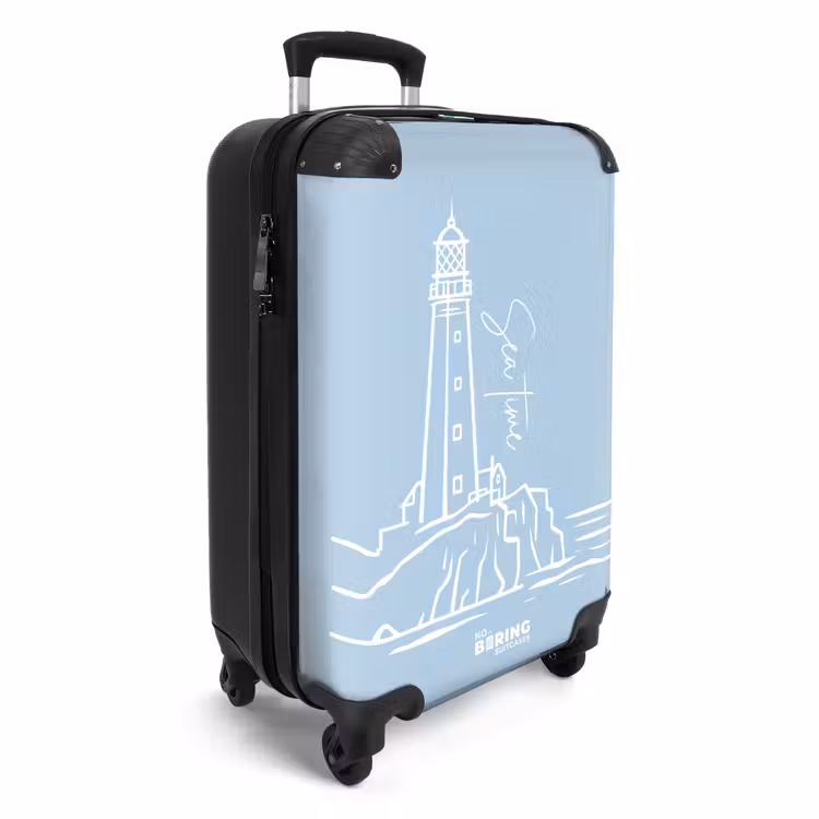 Suitcase - Lighthouse - Blue - Sea - White — 4