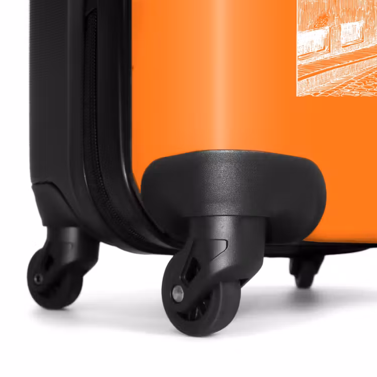 Suitcase - Orange - City Streets - White — 6
