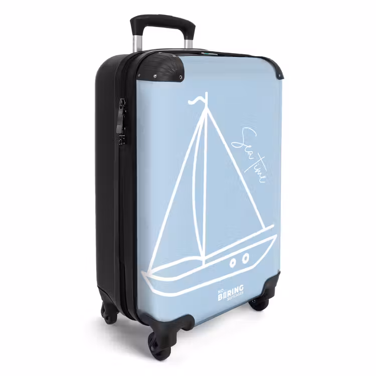 Suitcase - Sailboat - Blue - White — 4