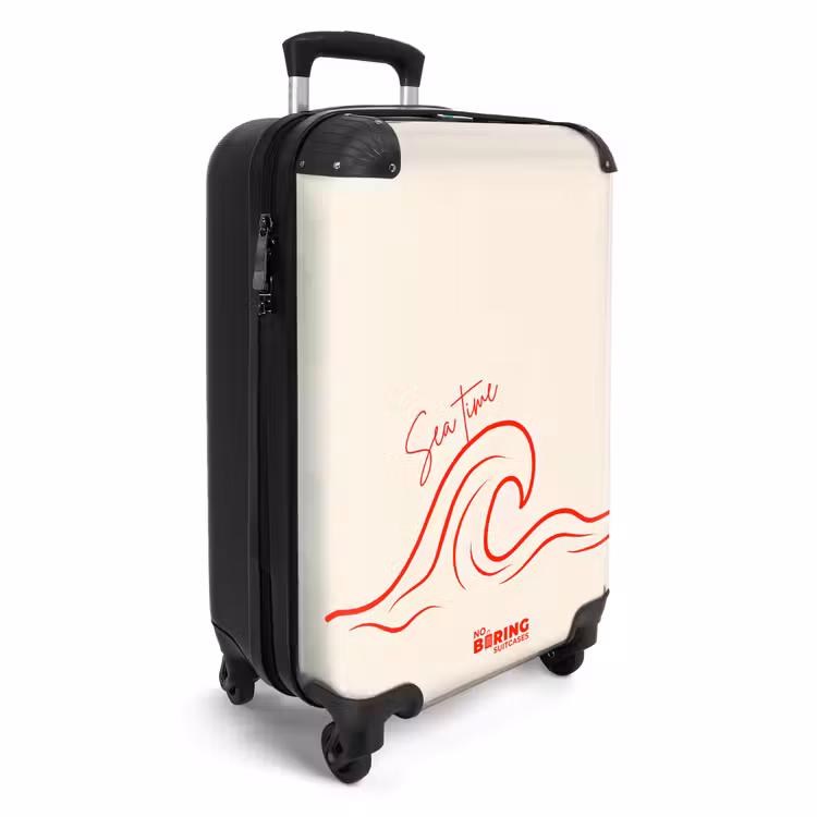 Suitcase - Waves - Red - White — 4