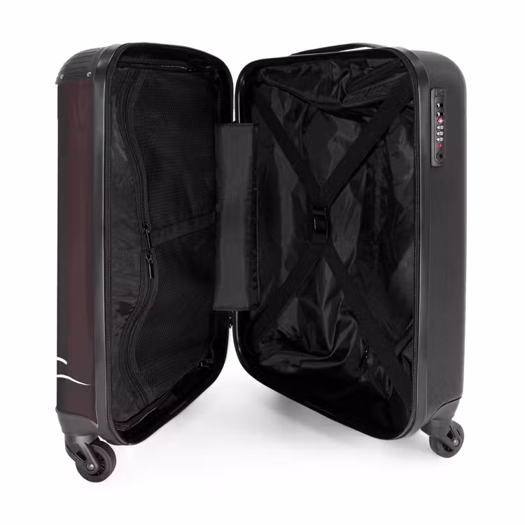 Suitcase - Wavy - Brown - White — 3