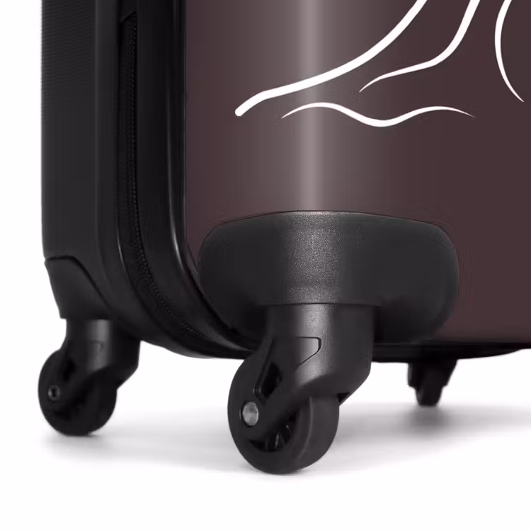 Suitcase - Wavy - Brown - White — 6