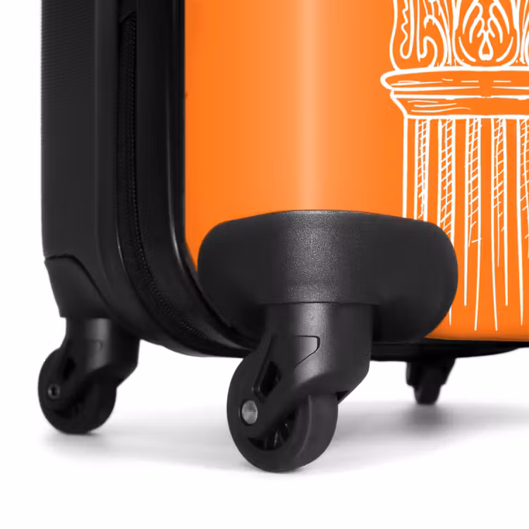 Suitcase - White - Classic - Architecture - Orange — 6