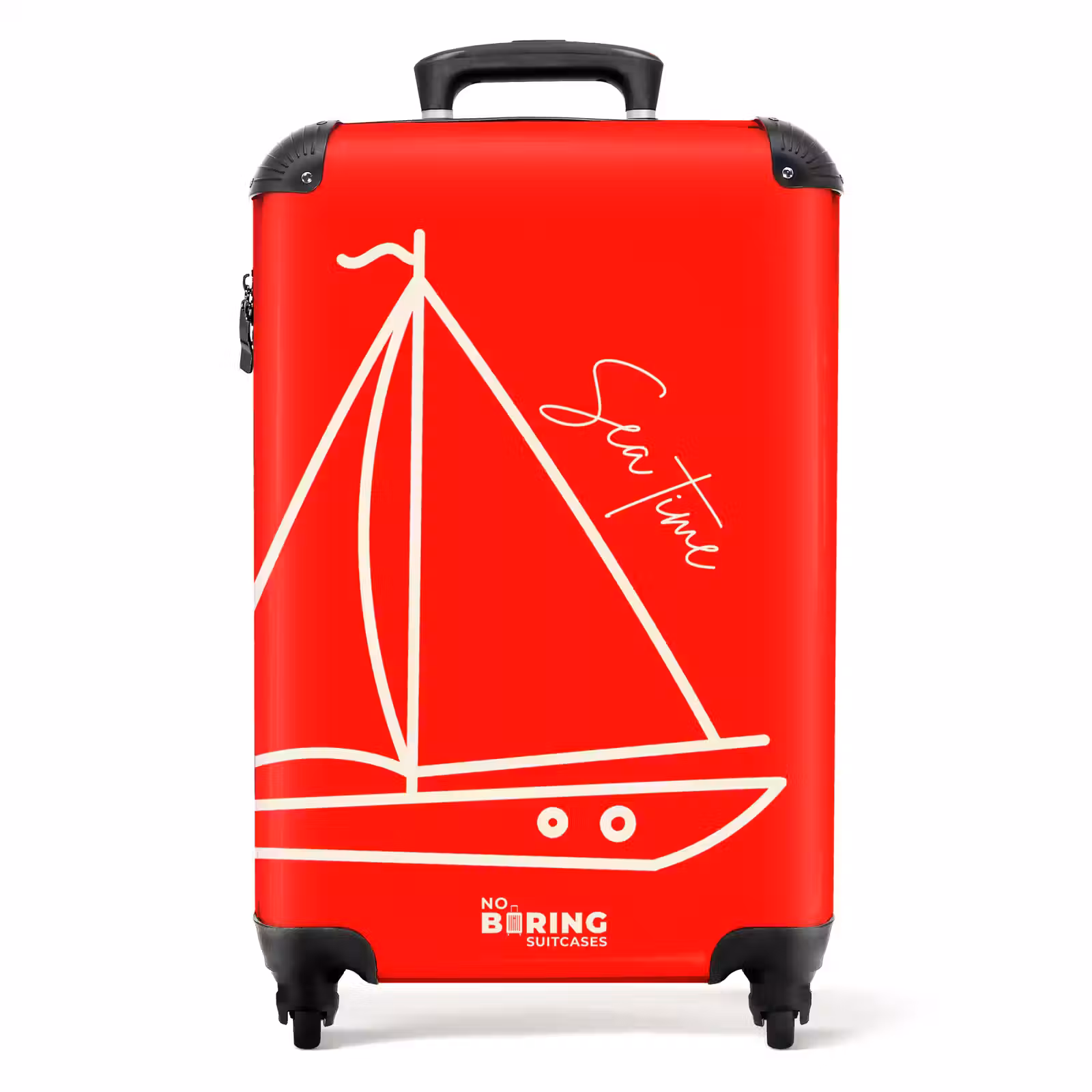 Suitcase - Sailboat - Red - White — 1