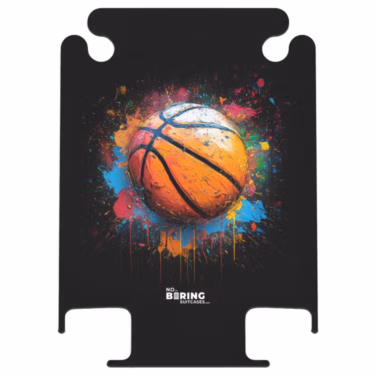 CaseSwap - Orange basketball amid paint splatters — 1
