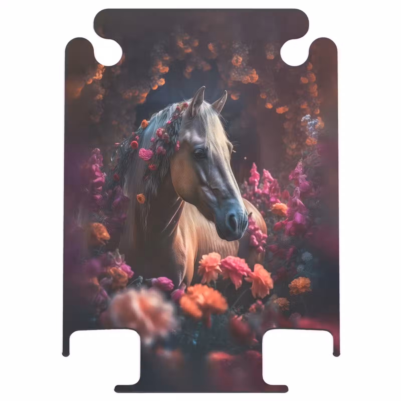 CaseSwap™ - Suitcase - Horse - Flowers - Purple - Orange - Animals — 1