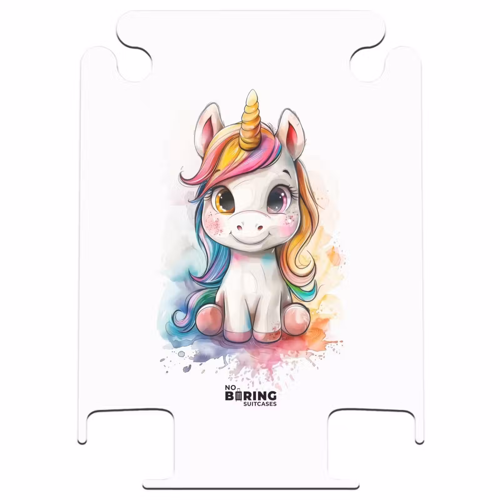 CaseSwap™ - White Eemhorn with Colorful Mane and Paint Splashes — 1
