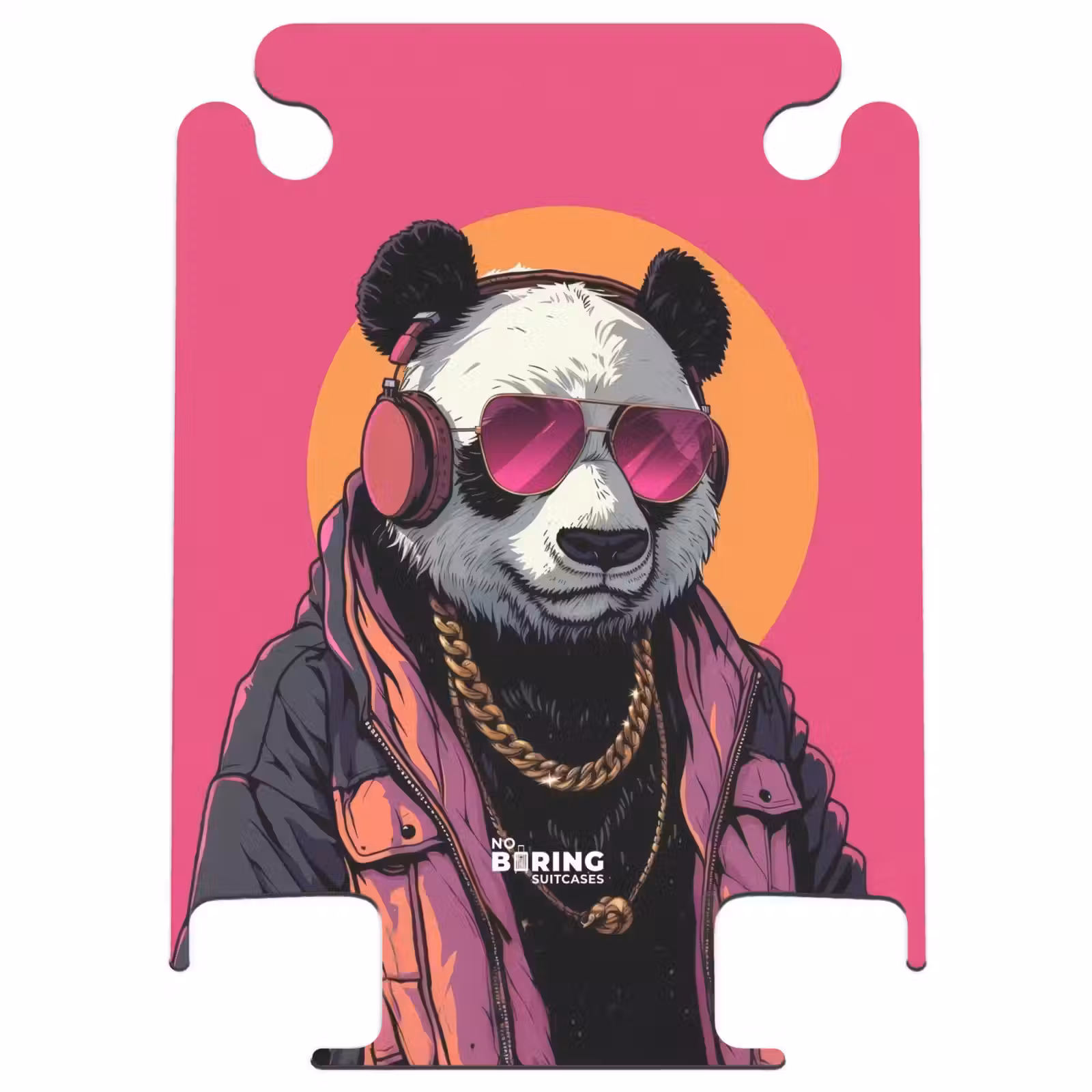 CaseSwap™ - Panda with Headphones, Sunglasses and Gold Chain — 1