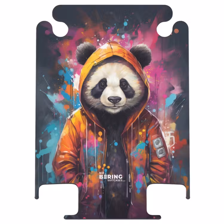 CaseSwap™ - Panda with Orange Jacket and Paint Splatters — 1