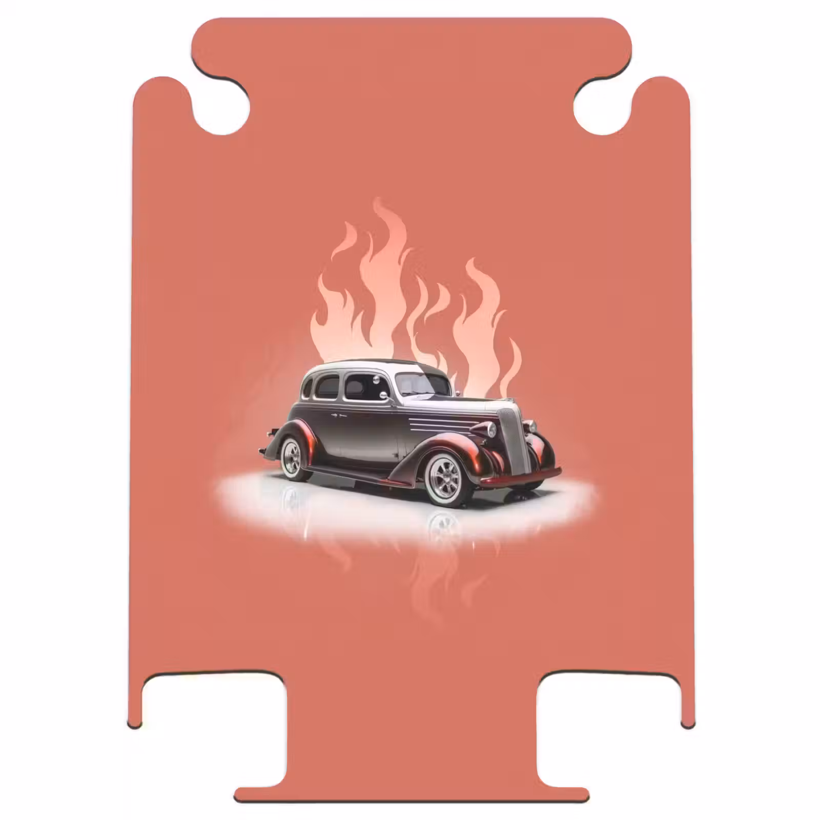 CaseSwap™ - Gray car with pink flames — 1