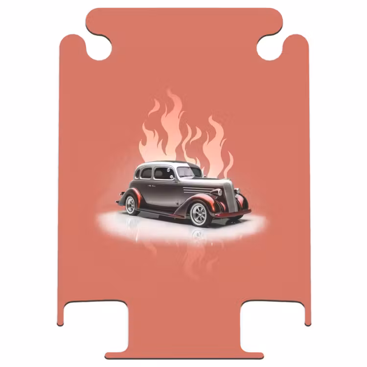 CaseSwap™ - Gray car with pink flames — 1