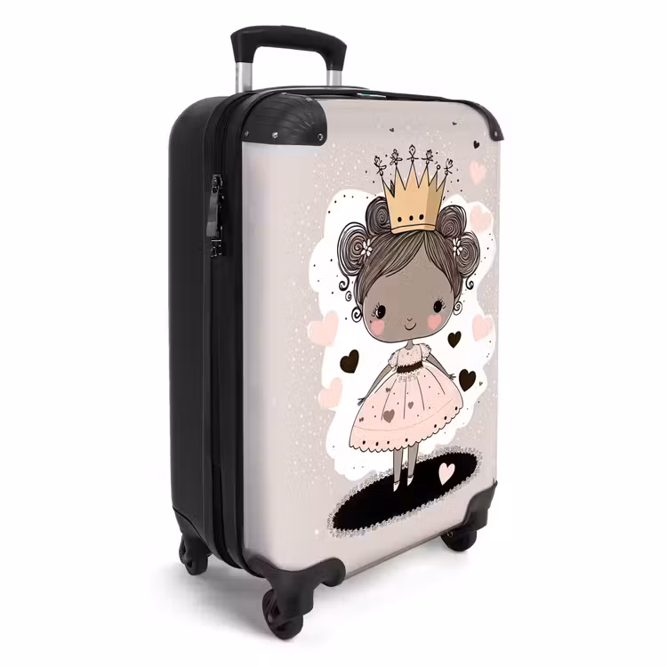 CaseSwap™ - Princess on colored background with pink and black hearts — 2