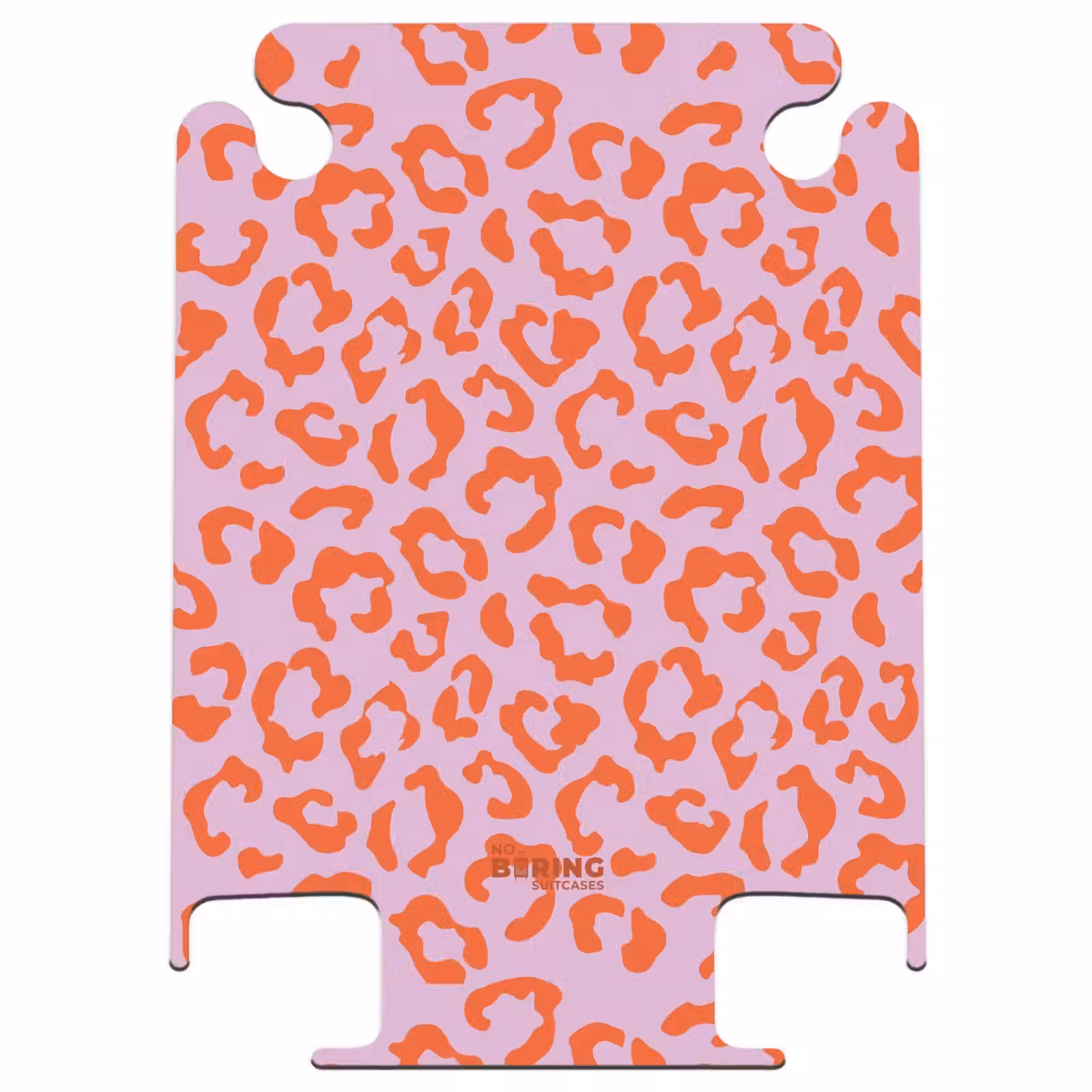 CaseSwap™ - Animal prints - Panther print suitcase in orange and light pink — 1